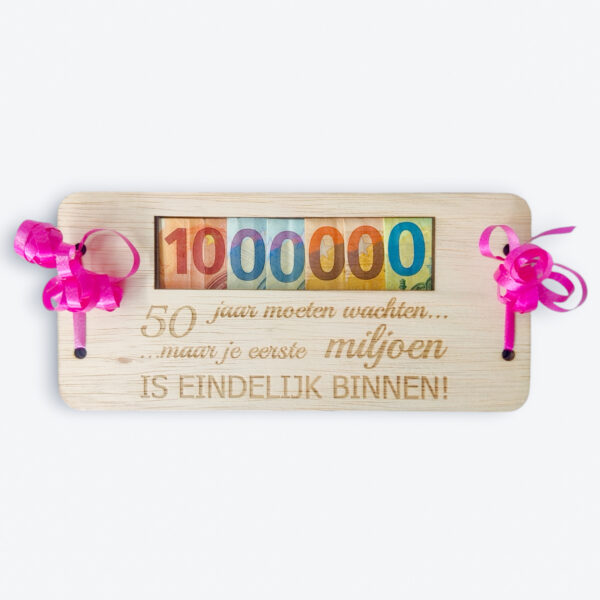 Gepersonaliseerd eerste miljoen cadeau – uniek en handgemaakt
